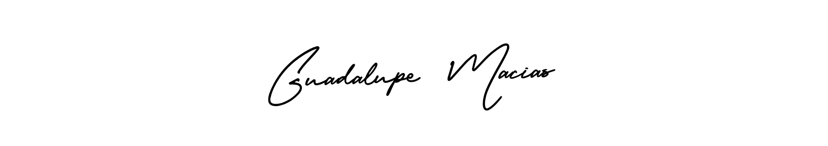 How to make Guadalupe  Macias name signature. Use AmerikaSignatureDemo-Regular style for creating short signs online. This is the latest handwritten sign. Guadalupe  Macias signature style 3 images and pictures png