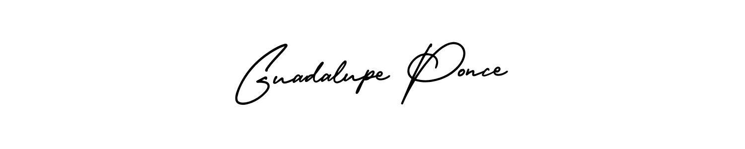 Make a beautiful signature design for name Guadalupe Ponce. With this signature (AmerikaSignatureDemo-Regular) style, you can create a handwritten signature for free. Guadalupe Ponce signature style 3 images and pictures png