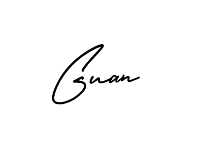 How to make Guan signature? AmerikaSignatureDemo-Regular is a professional autograph style. Create handwritten signature for Guan name. Guan signature style 3 images and pictures png