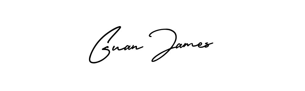 See photos of Guan James official signature by Spectra . Check more albums & portfolios. Read reviews & check more about AmerikaSignatureDemo-Regular font. Guan James signature style 3 images and pictures png