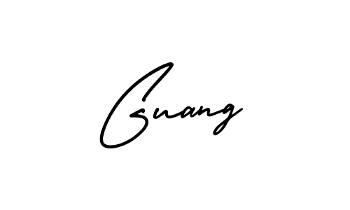 Guang stylish signature style. Best Handwritten Sign (AmerikaSignatureDemo-Regular) for my name. Handwritten Signature Collection Ideas for my name Guang. Guang signature style 3 images and pictures png