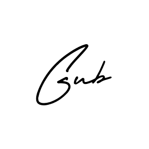 You should practise on your own different ways (AmerikaSignatureDemo-Regular) to write your name (Gub) in signature. don't let someone else do it for you. Gub signature style 3 images and pictures png
