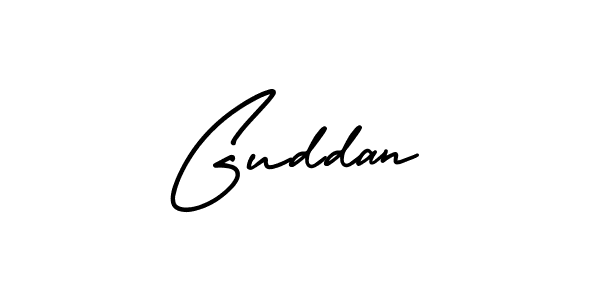 Use a signature maker to create a handwritten signature online. With this signature software, you can design (AmerikaSignatureDemo-Regular) your own signature for name Guddan. Guddan signature style 3 images and pictures png