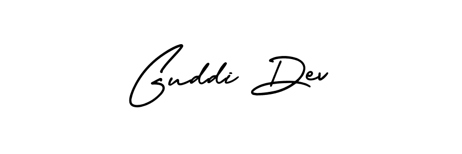 Also we have Guddi Dev name is the best signature style. Create professional handwritten signature collection using AmerikaSignatureDemo-Regular autograph style. Guddi Dev signature style 3 images and pictures png