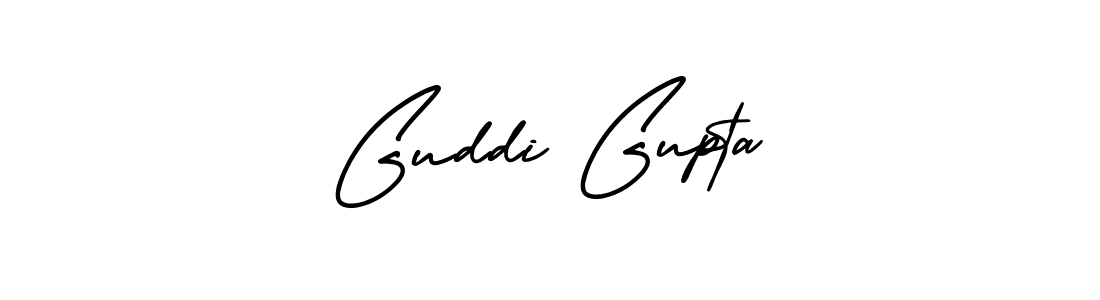 Guddi Gupta stylish signature style. Best Handwritten Sign (AmerikaSignatureDemo-Regular) for my name. Handwritten Signature Collection Ideas for my name Guddi Gupta. Guddi Gupta signature style 3 images and pictures png