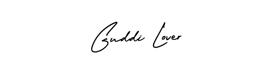 Use a signature maker to create a handwritten signature online. With this signature software, you can design (AmerikaSignatureDemo-Regular) your own signature for name Guddi Lover. Guddi Lover signature style 3 images and pictures png