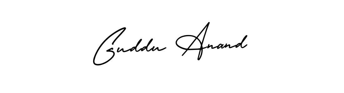 Create a beautiful signature design for name Guddu Anand. With this signature (AmerikaSignatureDemo-Regular) fonts, you can make a handwritten signature for free. Guddu Anand signature style 3 images and pictures png