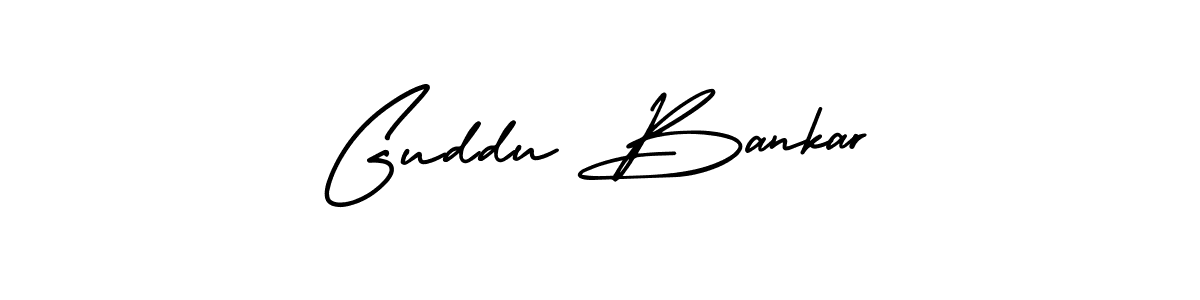 Make a beautiful signature design for name Guddu Bankar. With this signature (AmerikaSignatureDemo-Regular) style, you can create a handwritten signature for free. Guddu Bankar signature style 3 images and pictures png