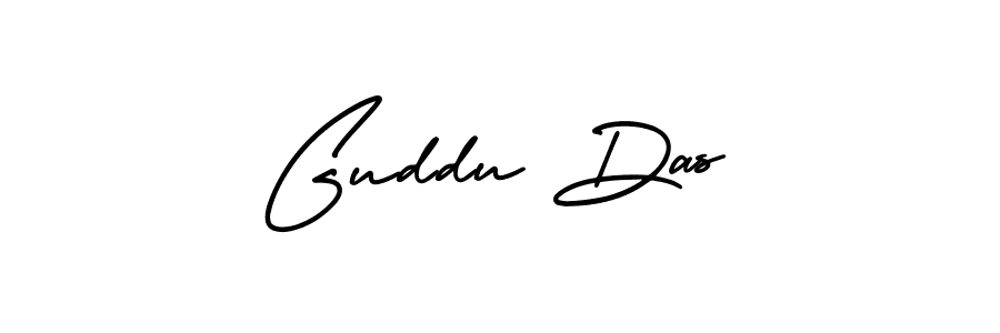 Create a beautiful signature design for name Guddu Das. With this signature (AmerikaSignatureDemo-Regular) fonts, you can make a handwritten signature for free. Guddu Das signature style 3 images and pictures png