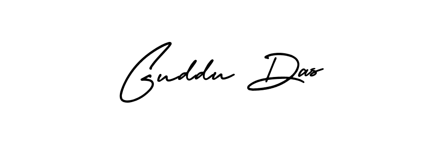 Create a beautiful signature design for name Guddu Das. With this signature (AmerikaSignatureDemo-Regular) fonts, you can make a handwritten signature for free. Guddu Das signature style 3 images and pictures png