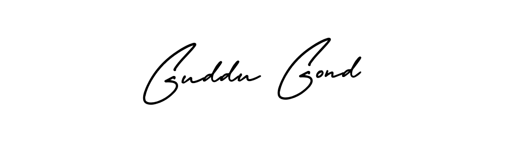 How to Draw Guddu Gond signature style? AmerikaSignatureDemo-Regular is a latest design signature styles for name Guddu Gond. Guddu Gond signature style 3 images and pictures png