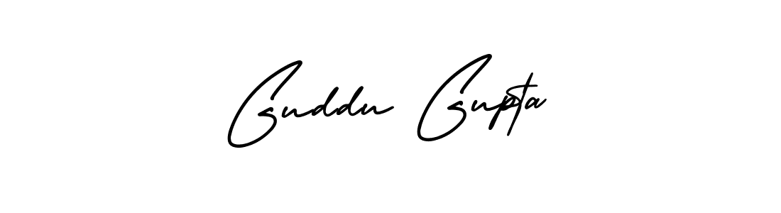 Design your own signature with our free online signature maker. With this signature software, you can create a handwritten (AmerikaSignatureDemo-Regular) signature for name Guddu Gupta. Guddu Gupta signature style 3 images and pictures png