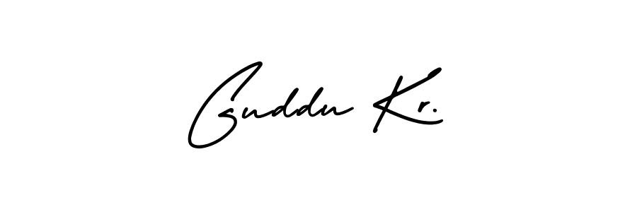 Guddu Kr. stylish signature style. Best Handwritten Sign (AmerikaSignatureDemo-Regular) for my name. Handwritten Signature Collection Ideas for my name Guddu Kr.. Guddu Kr. signature style 3 images and pictures png