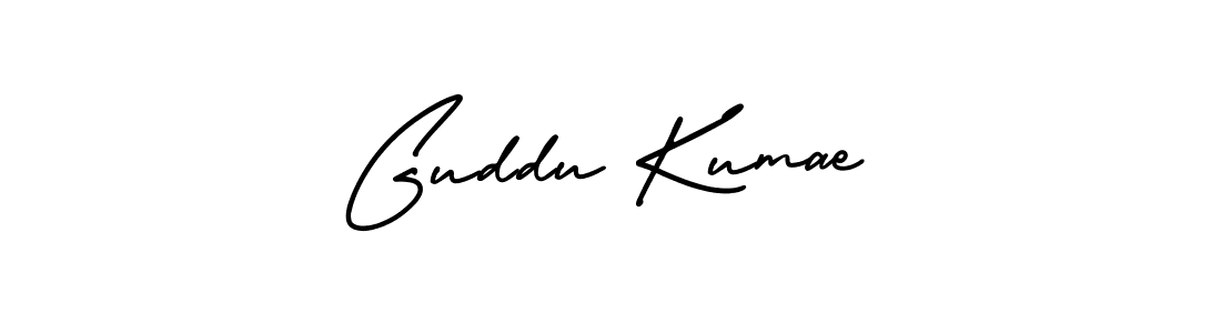Make a beautiful signature design for name Guddu Kumae. With this signature (AmerikaSignatureDemo-Regular) style, you can create a handwritten signature for free. Guddu Kumae signature style 3 images and pictures png
