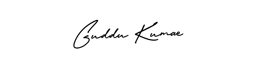 Create a beautiful signature design for name Guddu Kumae. With this signature (AmerikaSignatureDemo-Regular) fonts, you can make a handwritten signature for free. Guddu Kumae signature style 3 images and pictures png