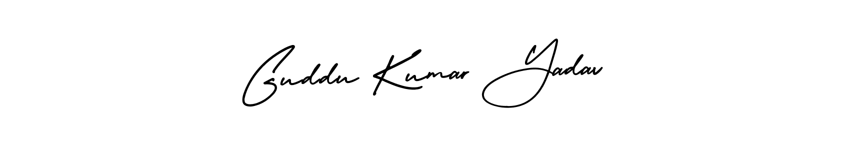 Design your own signature with our free online signature maker. With this signature software, you can create a handwritten (AmerikaSignatureDemo-Regular) signature for name Guddu Kumar Yadav. Guddu Kumar Yadav signature style 3 images and pictures png