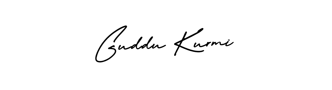 Design your own signature with our free online signature maker. With this signature software, you can create a handwritten (AmerikaSignatureDemo-Regular) signature for name Guddu Kurmi. Guddu Kurmi signature style 3 images and pictures png