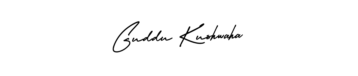 How to make Guddu Kushwaha name signature. Use AmerikaSignatureDemo-Regular style for creating short signs online. This is the latest handwritten sign. Guddu Kushwaha signature style 3 images and pictures png