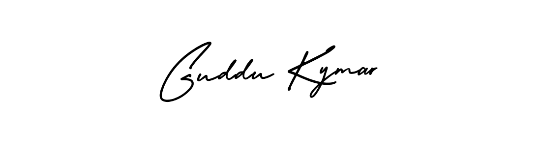 The best way (AmerikaSignatureDemo-Regular) to make a short signature is to pick only two or three words in your name. The name Guddu Kymar include a total of six letters. For converting this name. Guddu Kymar signature style 3 images and pictures png