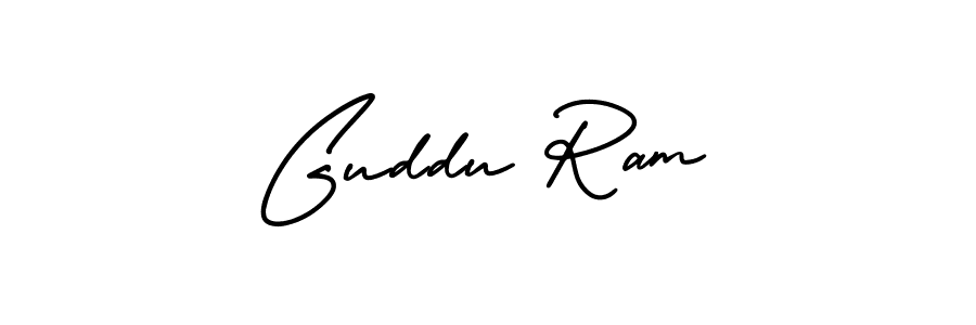 Also You can easily find your signature by using the search form. We will create Guddu Ram name handwritten signature images for you free of cost using AmerikaSignatureDemo-Regular sign style. Guddu Ram signature style 3 images and pictures png