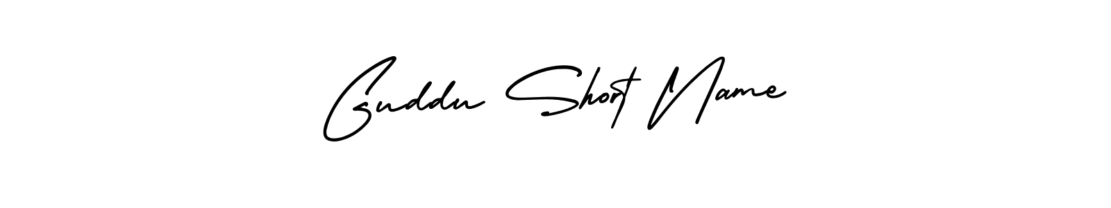 Design your own signature with our free online signature maker. With this signature software, you can create a handwritten (AmerikaSignatureDemo-Regular) signature for name Guddu Short Name. Guddu Short Name signature style 3 images and pictures png
