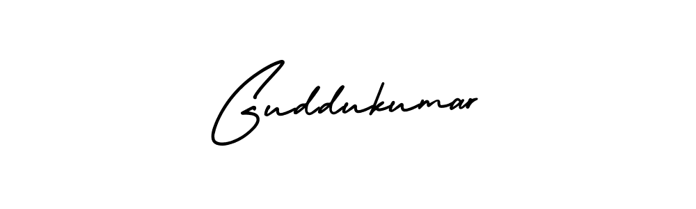 It looks lik you need a new signature style for name Guddukumar. Design unique handwritten (AmerikaSignatureDemo-Regular) signature with our free signature maker in just a few clicks. Guddukumar signature style 3 images and pictures png