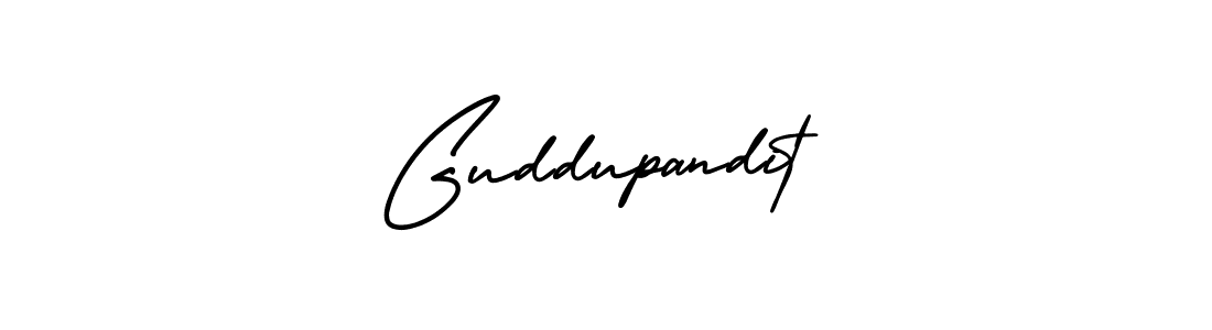 Use a signature maker to create a handwritten signature online. With this signature software, you can design (AmerikaSignatureDemo-Regular) your own signature for name Guddupandit. Guddupandit signature style 3 images and pictures png