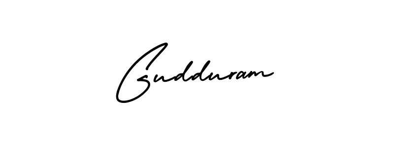 Create a beautiful signature design for name Gudduram. With this signature (AmerikaSignatureDemo-Regular) fonts, you can make a handwritten signature for free. Gudduram signature style 3 images and pictures png