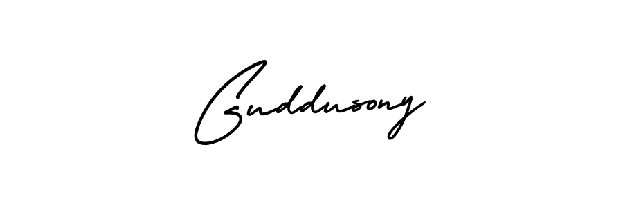 Create a beautiful signature design for name Guddusony. With this signature (AmerikaSignatureDemo-Regular) fonts, you can make a handwritten signature for free. Guddusony signature style 3 images and pictures png