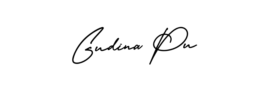 Make a short Gudina Pu signature style. Manage your documents anywhere anytime using AmerikaSignatureDemo-Regular. Create and add eSignatures, submit forms, share and send files easily. Gudina Pu signature style 3 images and pictures png