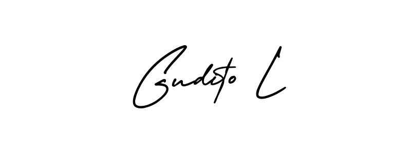 You can use this online signature creator to create a handwritten signature for the name Gudito L. This is the best online autograph maker. Gudito L signature style 3 images and pictures png