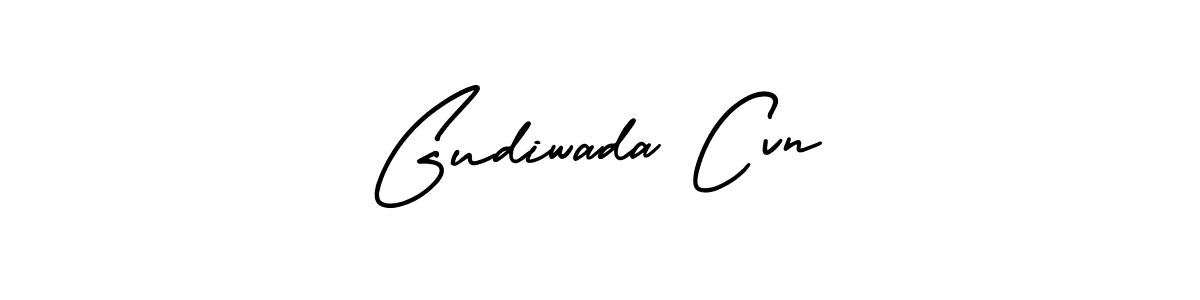 It looks lik you need a new signature style for name Gudiwada Cvn. Design unique handwritten (AmerikaSignatureDemo-Regular) signature with our free signature maker in just a few clicks. Gudiwada Cvn signature style 3 images and pictures png