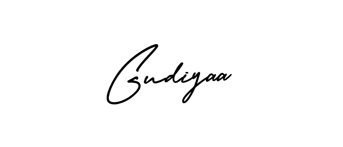 Use a signature maker to create a handwritten signature online. With this signature software, you can design (AmerikaSignatureDemo-Regular) your own signature for name Gudiyaa. Gudiyaa signature style 3 images and pictures png