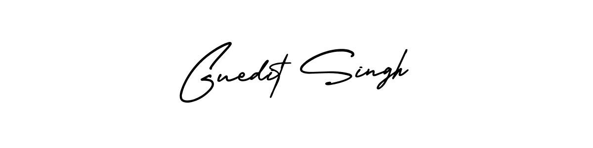 Design your own signature with our free online signature maker. With this signature software, you can create a handwritten (AmerikaSignatureDemo-Regular) signature for name Guedit Singh. Guedit Singh signature style 3 images and pictures png