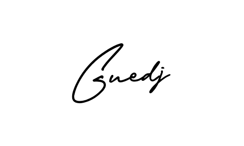 Also we have Guedj name is the best signature style. Create professional handwritten signature collection using AmerikaSignatureDemo-Regular autograph style. Guedj signature style 3 images and pictures png