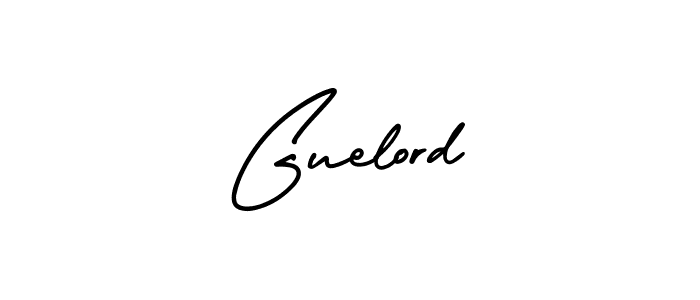How to make Guelord signature? AmerikaSignatureDemo-Regular is a professional autograph style. Create handwritten signature for Guelord name. Guelord signature style 3 images and pictures png