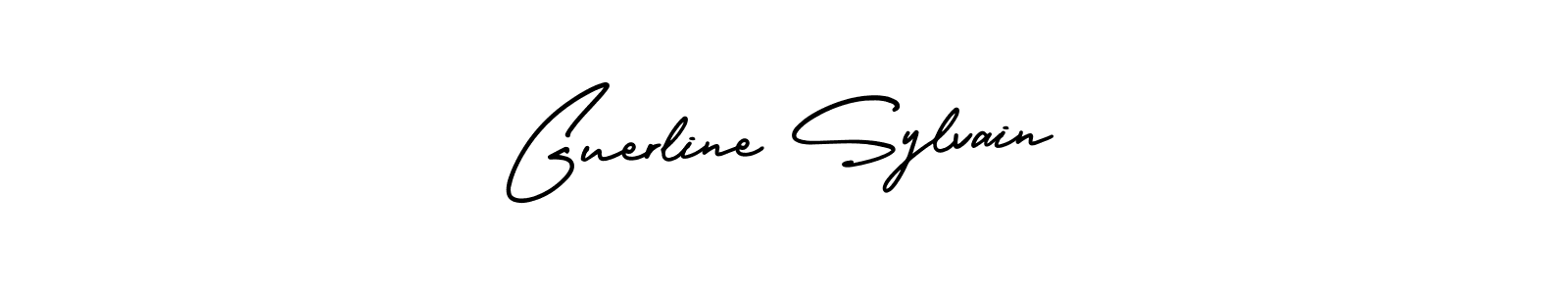 Use a signature maker to create a handwritten signature online. With this signature software, you can design (AmerikaSignatureDemo-Regular) your own signature for name Guerline Sylvain. Guerline Sylvain signature style 3 images and pictures png