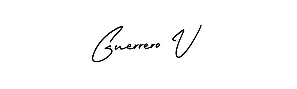 Also You can easily find your signature by using the search form. We will create Guerrero V name handwritten signature images for you free of cost using AmerikaSignatureDemo-Regular sign style. Guerrero V signature style 3 images and pictures png