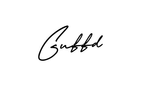 How to make Guffd name signature. Use AmerikaSignatureDemo-Regular style for creating short signs online. This is the latest handwritten sign. Guffd signature style 3 images and pictures png