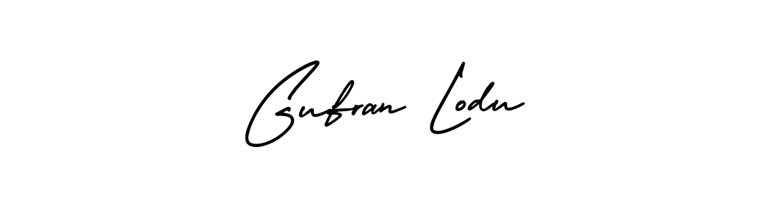 Use a signature maker to create a handwritten signature online. With this signature software, you can design (AmerikaSignatureDemo-Regular) your own signature for name Gufran Lodu. Gufran Lodu signature style 3 images and pictures png