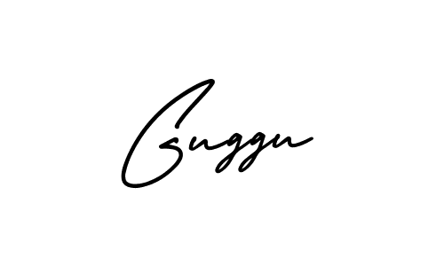 if you are searching for the best signature style for your name Guggu. so please give up your signature search. here we have designed multiple signature styles  using AmerikaSignatureDemo-Regular. Guggu signature style 3 images and pictures png