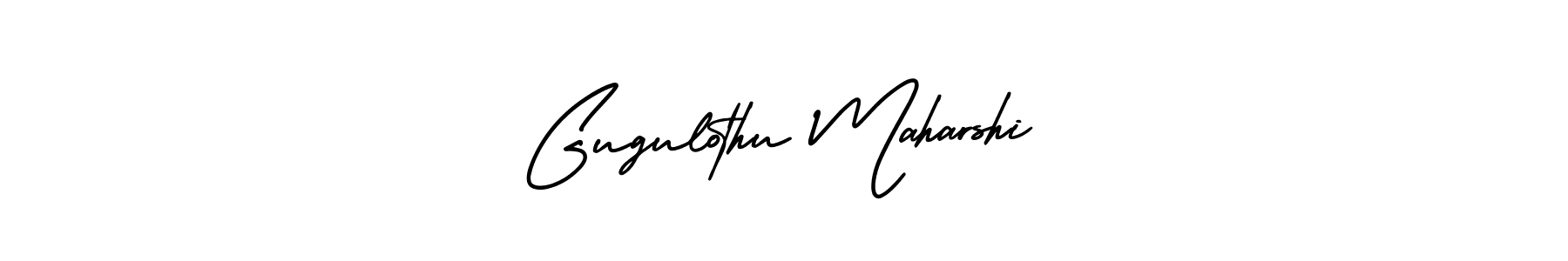 Use a signature maker to create a handwritten signature online. With this signature software, you can design (AmerikaSignatureDemo-Regular) your own signature for name Gugulothu Maharshi. Gugulothu Maharshi signature style 3 images and pictures png