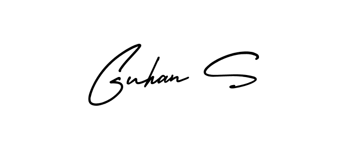 Design your own signature with our free online signature maker. With this signature software, you can create a handwritten (AmerikaSignatureDemo-Regular) signature for name Guhan S. Guhan S signature style 3 images and pictures png