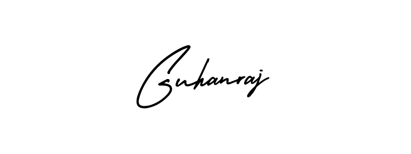 Similarly AmerikaSignatureDemo-Regular is the best handwritten signature design. Signature creator online .You can use it as an online autograph creator for name Guhanraj. Guhanraj signature style 3 images and pictures png