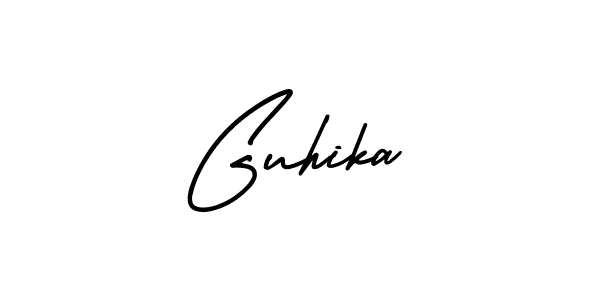 Best and Professional Signature Style for Guhika. AmerikaSignatureDemo-Regular Best Signature Style Collection. Guhika signature style 3 images and pictures png