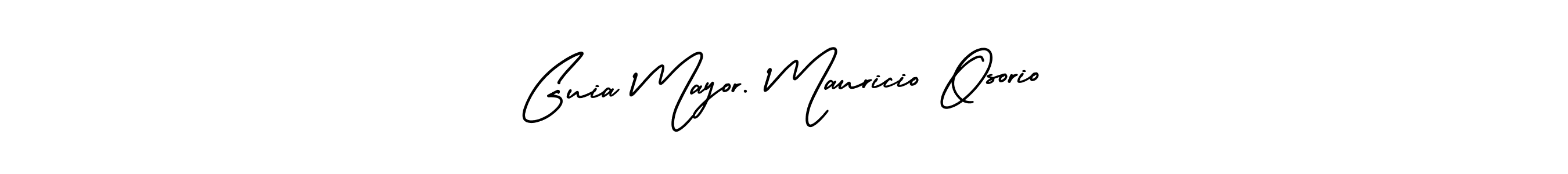 How to Draw Guia Mayor. Mauricio Osorio signature style? AmerikaSignatureDemo-Regular is a latest design signature styles for name Guia Mayor. Mauricio Osorio. Guia Mayor. Mauricio Osorio signature style 3 images and pictures png