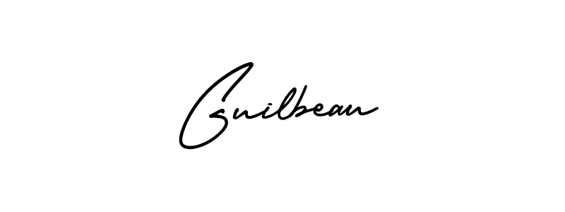 It looks lik you need a new signature style for name Guilbeau. Design unique handwritten (AmerikaSignatureDemo-Regular) signature with our free signature maker in just a few clicks. Guilbeau signature style 3 images and pictures png