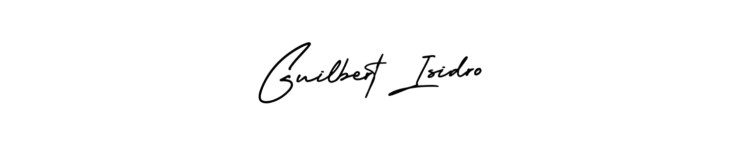 if you are searching for the best signature style for your name Guilbert Isidro. so please give up your signature search. here we have designed multiple signature styles  using AmerikaSignatureDemo-Regular. Guilbert Isidro signature style 3 images and pictures png