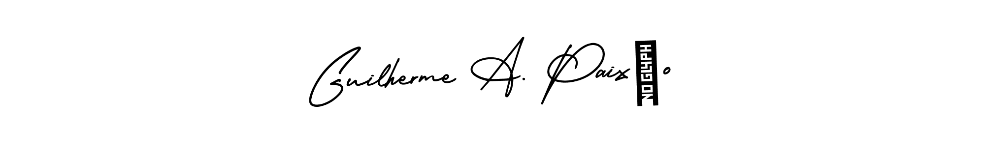 This is the best signature style for the Guilherme A. Paixão name. Also you like these signature font (AmerikaSignatureDemo-Regular). Mix name signature. Guilherme A. Paixão signature style 3 images and pictures png