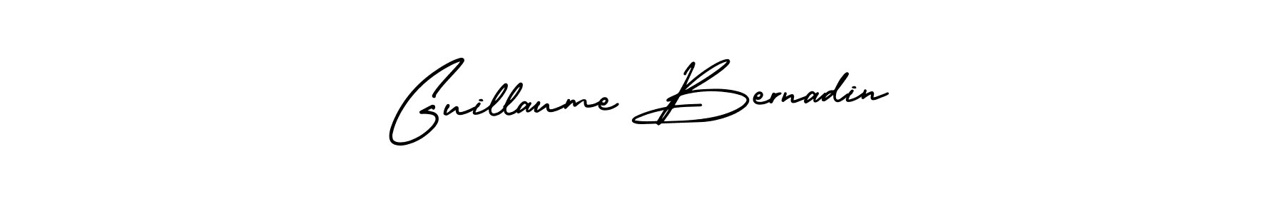 AmerikaSignatureDemo-Regular is a professional signature style that is perfect for those who want to add a touch of class to their signature. It is also a great choice for those who want to make their signature more unique. Get Guillaume Bernadin name to fancy signature for free. Guillaume Bernadin signature style 3 images and pictures png